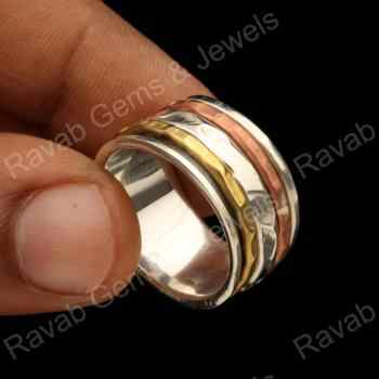 Best Quality Solid 925 Sterling Silver Unisex Spinner Band Meditation Ring Handmade Ring Designer Fine Fashion Jewelry