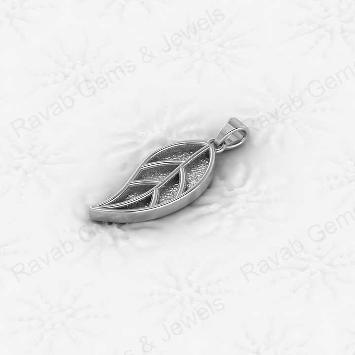 925 Sterling Silver Semi Mount Blank Charm Pendant Leaf Design Nature Lover Good Ashes Resin Work Jewelry Findings Components