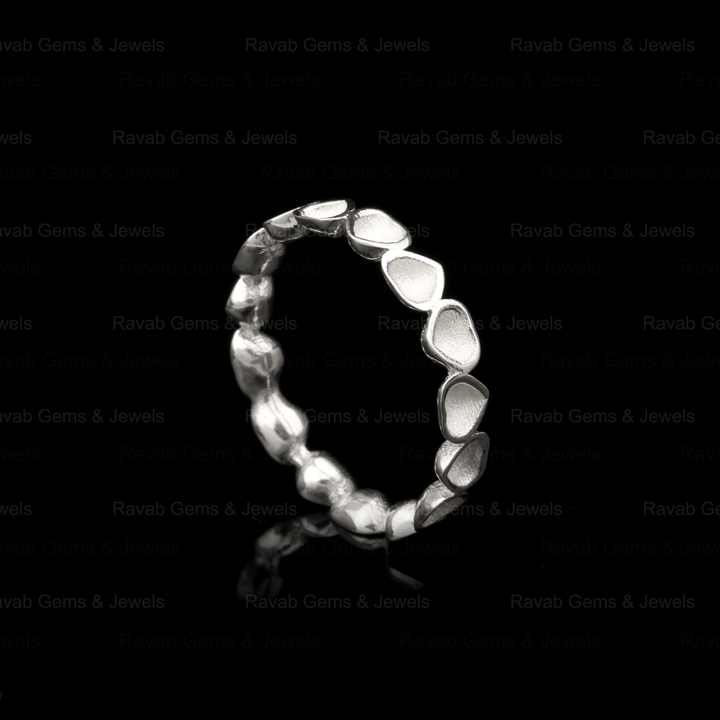 Top Selling 925 Silver 3mm Heart Eternity Band Semi Mount Blank Bezel Setting Ring for Stone & Resin Ashes DIY Jewelry Findings