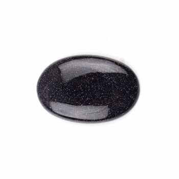 Top Selling 20x30mm Smooth Oval Blue Sandstone Cabochons Reliable Flat Back Design Wholesale Loose Gemstones for Jewelry Making