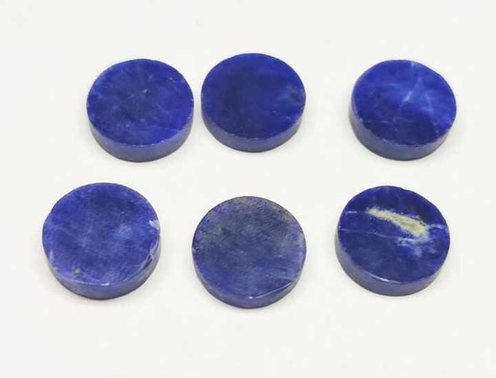 Natural 12mm Polished Blue Sodalite Smooth Double Flat Coin Calibrated Loose Gemstone for Jewelry Making From Manufacturer