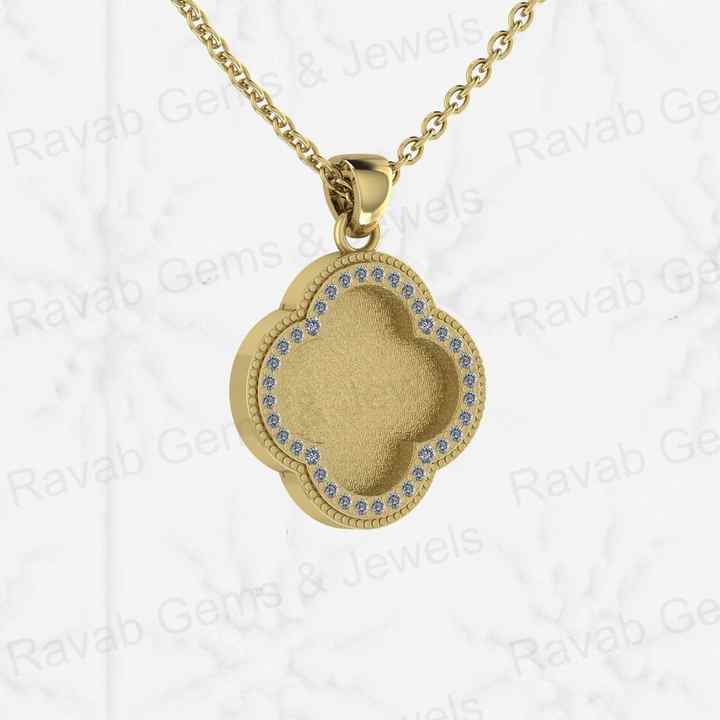 Genuine 925 Silver 12mm Clover Semi Mounting Blank Setting Bezel Resin Breastmilk Keepsake Pendant Jewelry Findings & Components
