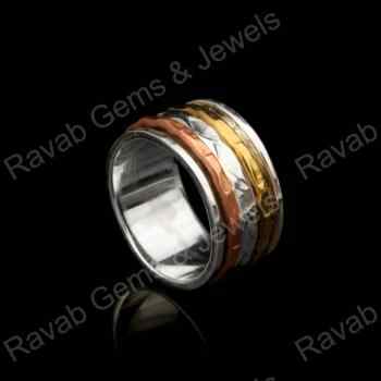 Best Quality Solid 925 Sterling Silver Unisex Spinner Band Meditation Ring Handmade Ring Designer Fine Fashion Jewelry