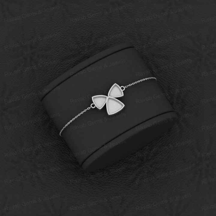 Superb Solid 925 Sterling Silver Bow Ribbon Blank Charm Bracelet Good For Ashes & Resin Work Keepsake Breastmilk Fine Jewelry