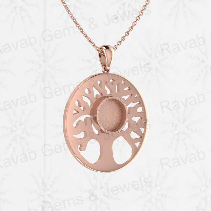 Top Quality 925 Silver 10mm Tree of Life Design Semi Mounting Blank Bezel Charm Pendant Setting for Resin & Ashes Work Jewelry