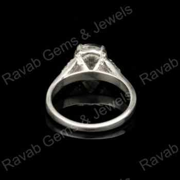 Best Quality 10mm Solid 925 Sterling Silver Wedding Ring With Cubic Zirconia Brilliant Cut Prong Setting Fine Jewelry for Women