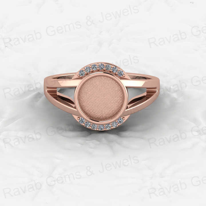 Best Quality 925 Silver 8mm Blank Bezel Cup Braided Ring Cabochon Setting CZ DIY Breast Milk Jewelry Findings Premium Components