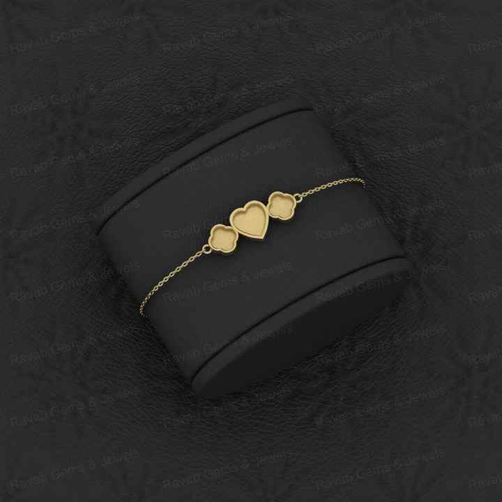 Superb Quality Solid 925 Sterling Silver Clover & Heart Bracelet Good For Ashes & Resin Work Keepsake Breastmilk Fine Jewelry
