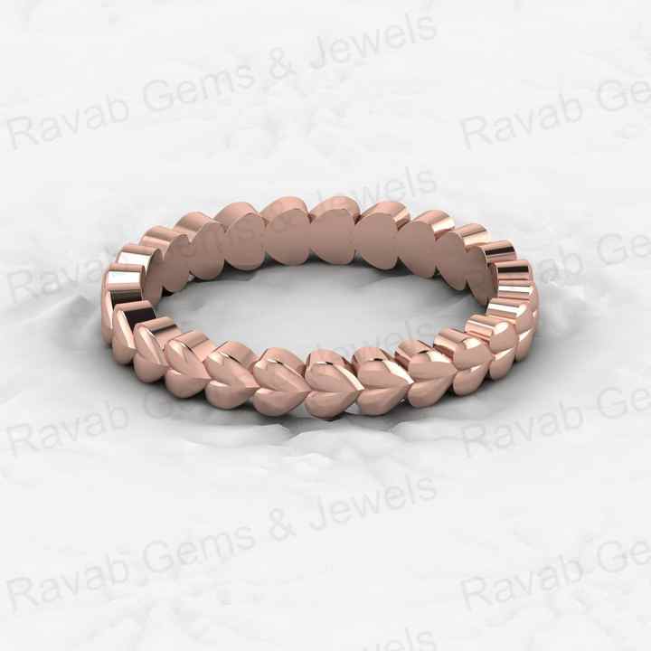Best Selling Genuine 925 Sterling Silver Gold Vermeil Eternity Curved 3mm Love Heart Band Minimalist Women Ring for Fine Jewelry