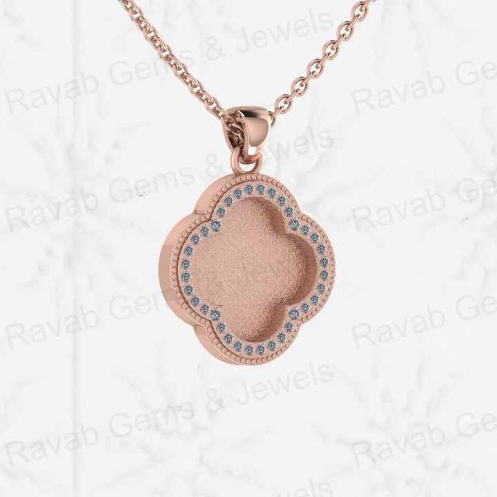 Genuine 925 Silver 12mm Clover Semi Mounting Blank Setting Bezel Resin Breastmilk Keepsake Pendant Jewelry Findings & Components