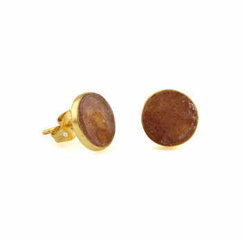 Top Quality Solid 925 Sterling Silver Pink Strawberry Quartz 9mm Round Bezel Stud Earring for Women Fine Handmade Jewelry