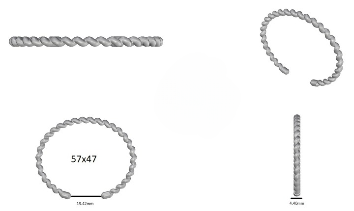 New Arrival Solid 925 Sterling Silver 18k Gold Plated Attractive Croissant Bracelet 57x47mm CZ Bracelet for Men's Jewelry