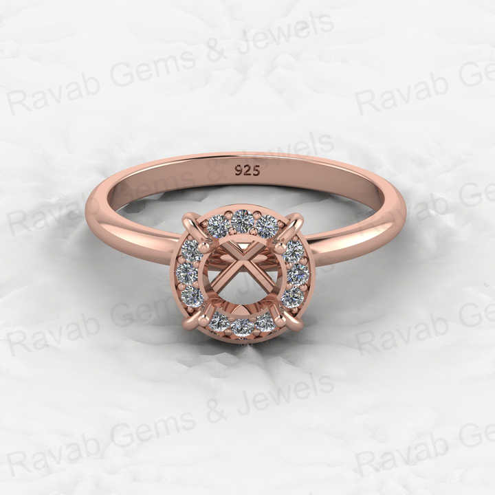 Genuine Solid 925 Sterling Silver Aire Solitaire Semi Mount Blank Setting Ring Good for Ashes & Resin Work Breastmilk Jewelry