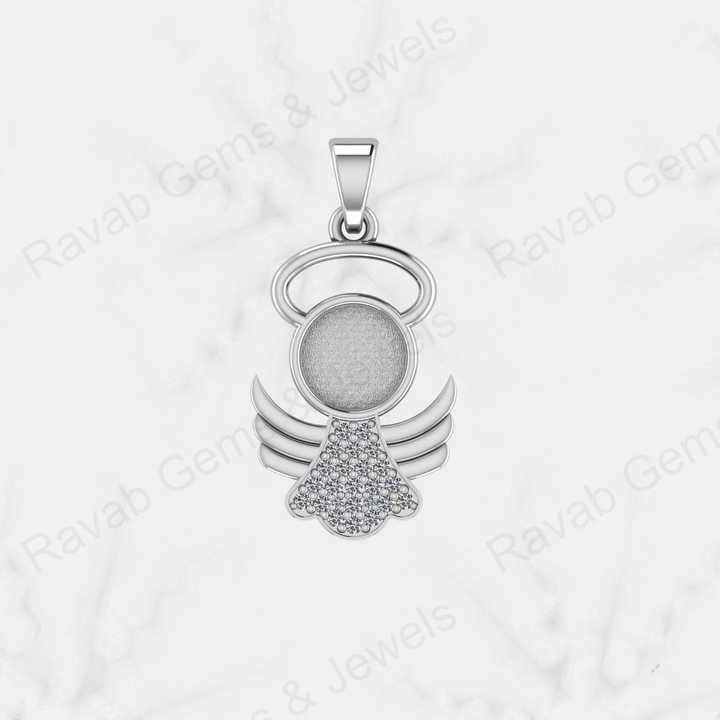 Genuine 925 Sterling Silver Custom Logo 13x20mm Semi Mount Blank Setting Charm Pendant Good for Ashes & Resin Work Breastmilk