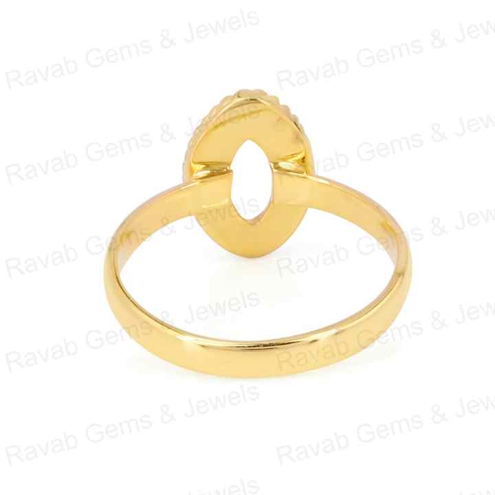 Handmade 925 Sterling Silver Gold Plated 8x16mm Marquise Beaded Open Bezel Ring Setting Blank Gemstone Jewelry Making Findings