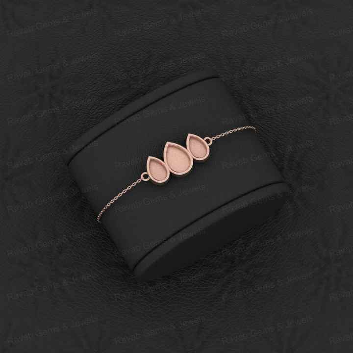 Top Quality Solid 925 Sterling Silver Pear Leaf Design Charm Bracelet Good For Ashes & Resin Work Keepsake Breastmilk Jewelry