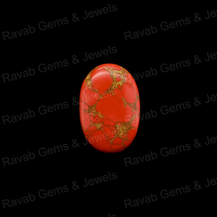 Top Quality Mohave Copper Red Turquoise 6x8mm to 20x30mm Oval Shape Flat Back Calibrated Loose Gemstone Cabochon for Jewelry