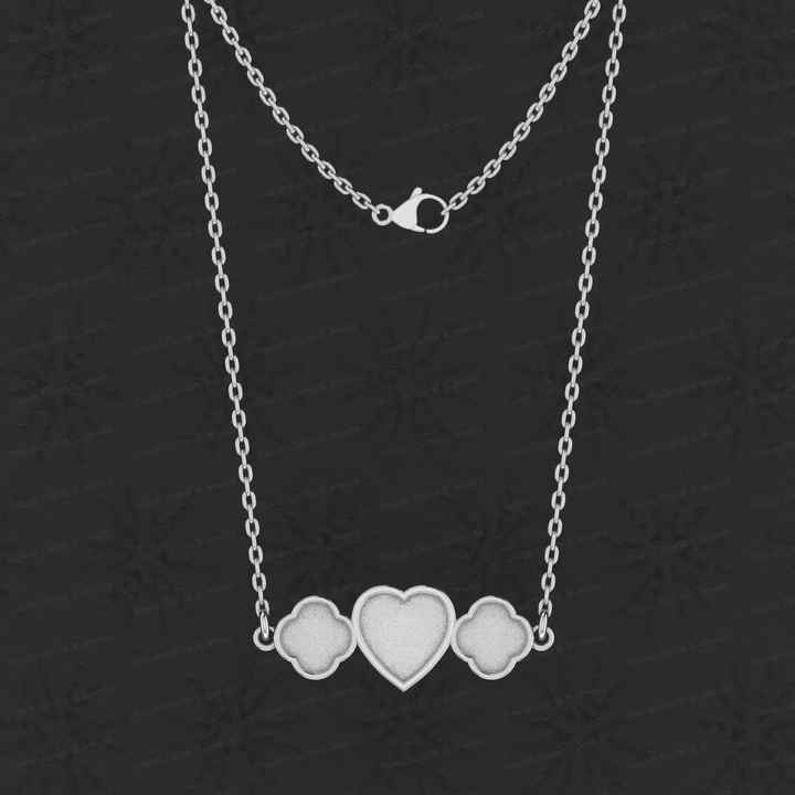 Superb 925 Silver Semi Mount Charm Pendant Setting Heart Clover Bezel Cup Chain Resin Ashes Work Jewelry Findings Components