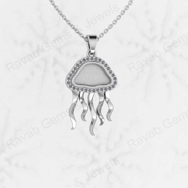 925 Sterling Silver Octopus Charm Semi Mount Blank Setting Pendant Good for Ashes & Resin Work Breastmilk Jewelry DIY Keepsake