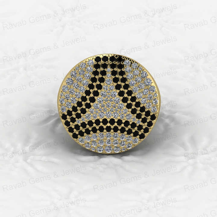 High Quality 925 Sterling Silver Micro Pave Round Cut Original Moissanite Hip Hop Rapper Style Men's Ring Personalized Jewelry
