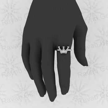 Best Quality Solid 925 Sterling Silver King Crown Design Semi Mount Blank Ring Resin Ashes Work Jewelry Finding Component