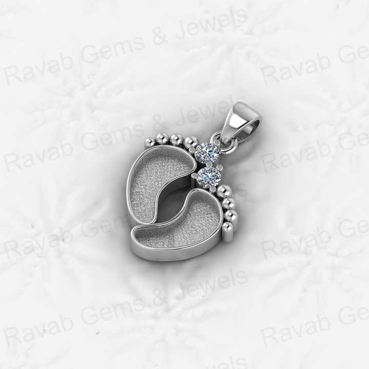 Best Selling 18mm Born Baby Foot Semi Mounting Blank Bezel Setting Charm Pendant for Breastmilk Keepsake DIY Jewelry Findings