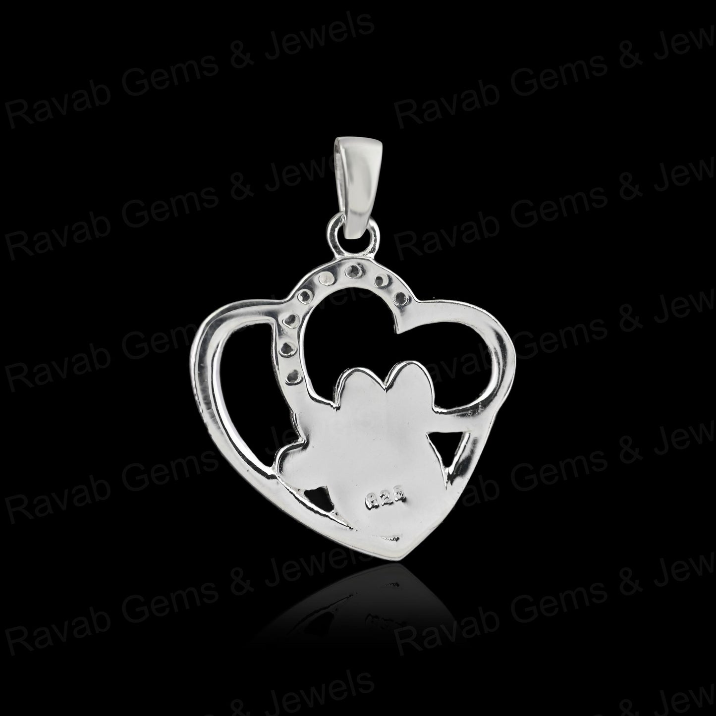 High Quality 925 Silver 28x22mm Dog Paw Heart CZ Setting Charm Pendant 14K Gold for Breastmilk DIY Keepsake Memorial Jewelry