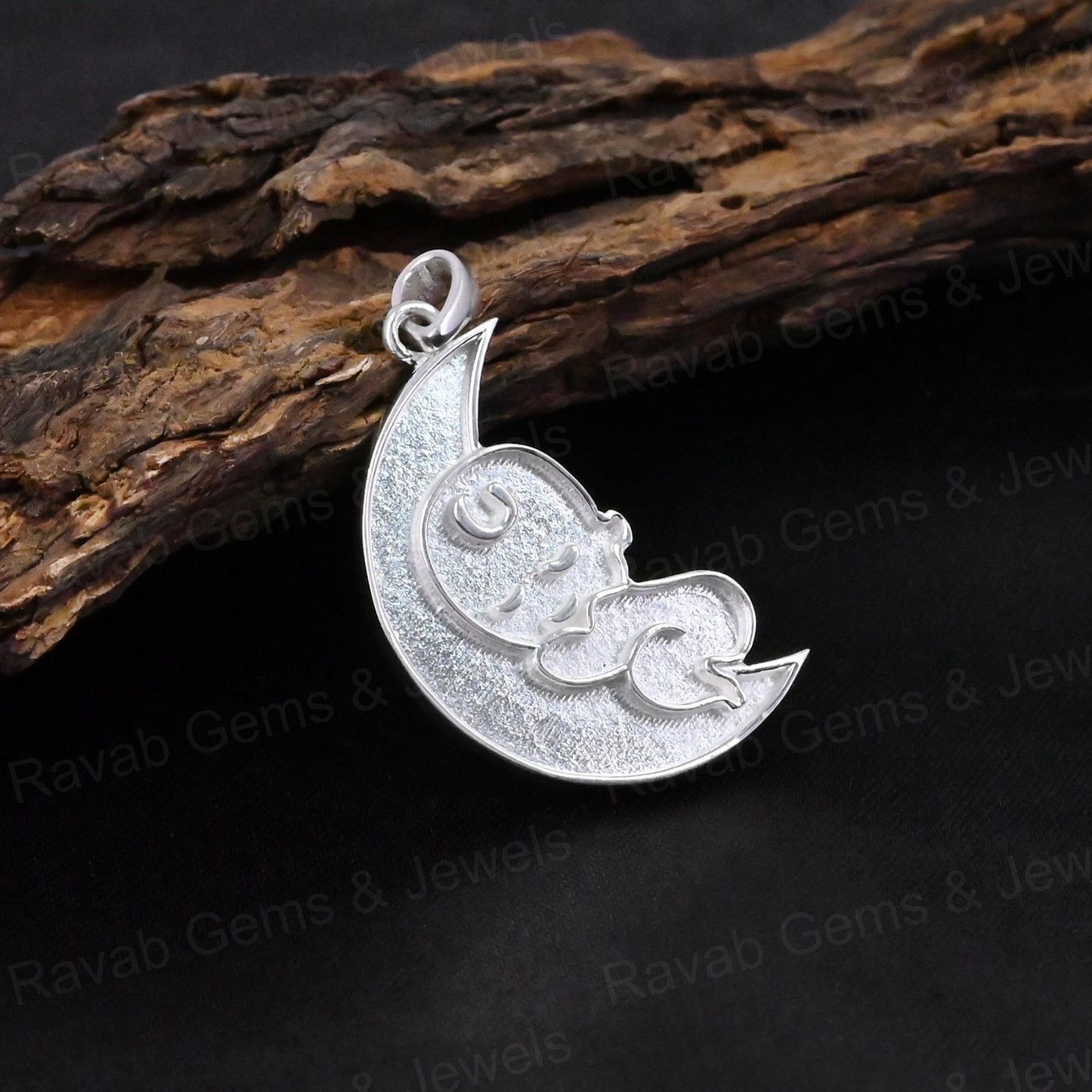 Top Quality 925 Silver 37x19mm Crescent Moon Blank Crescent Moon Blank Charm Pendant Setting Breastmilk Keepsake Jewelry Making