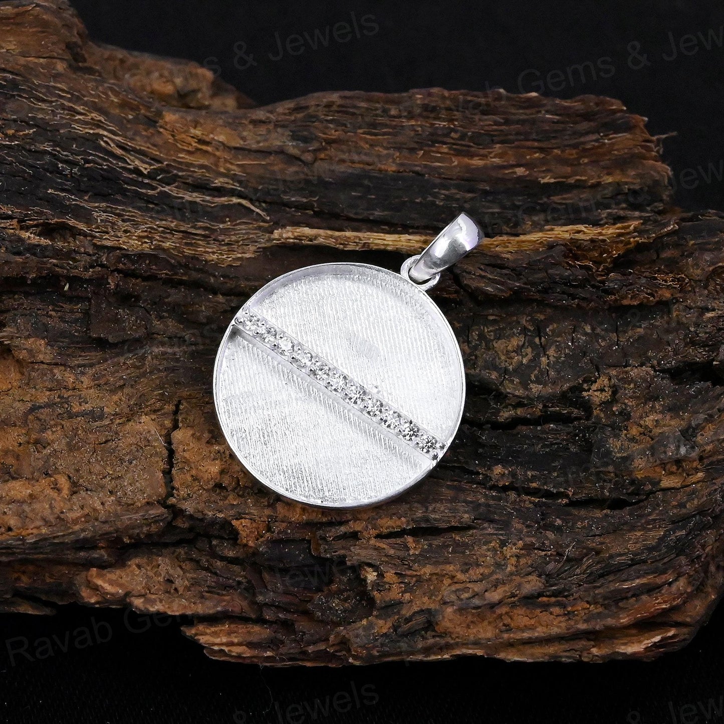 Top Quality 925 Silver Heart With Zircon 10mm Round Blank Semi Mount Memorial Locket Pendant Setting For Resin & Ashes Jewelry