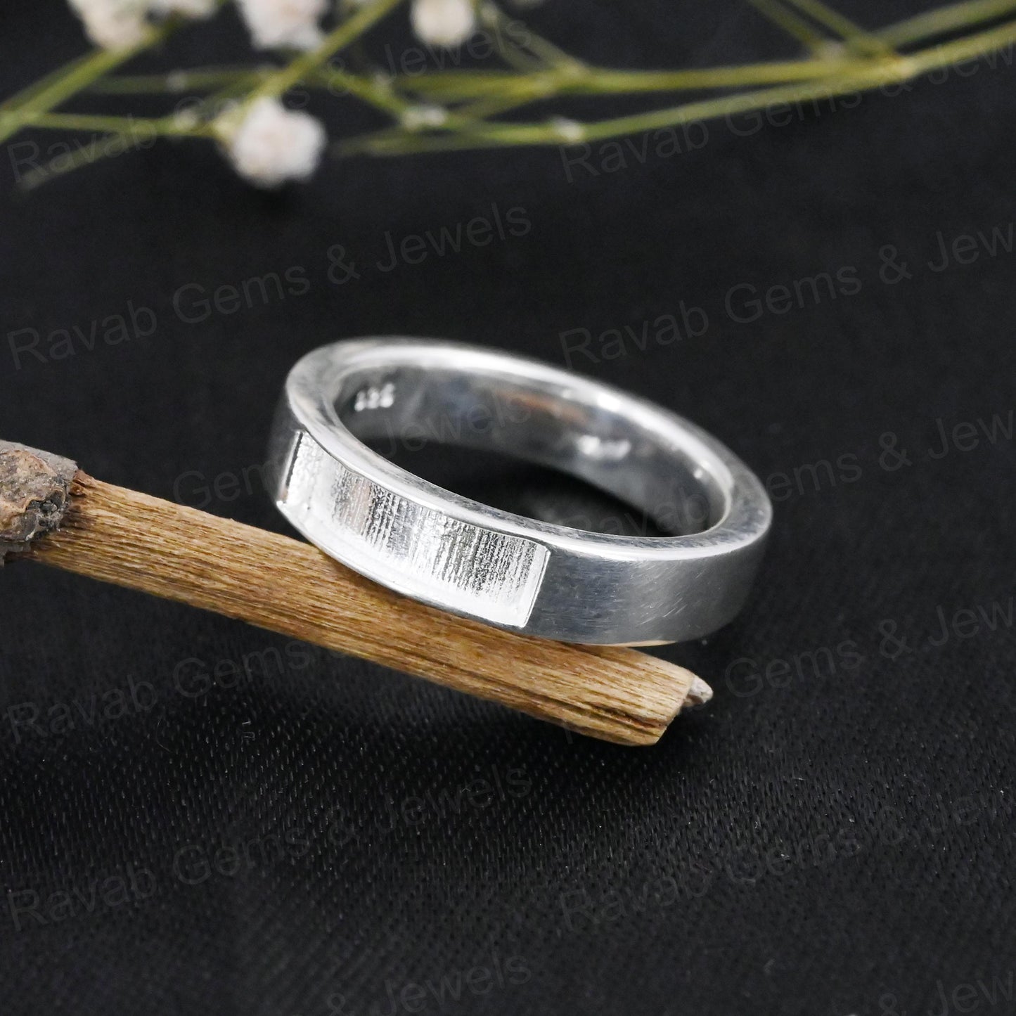 925 Sterling Silver Rectangle Blank Setting 8x10mm Semi-Mount Blank Setting Ring Good For Resin & Ashes Work Keepsake Fine Jewelry (Copy)