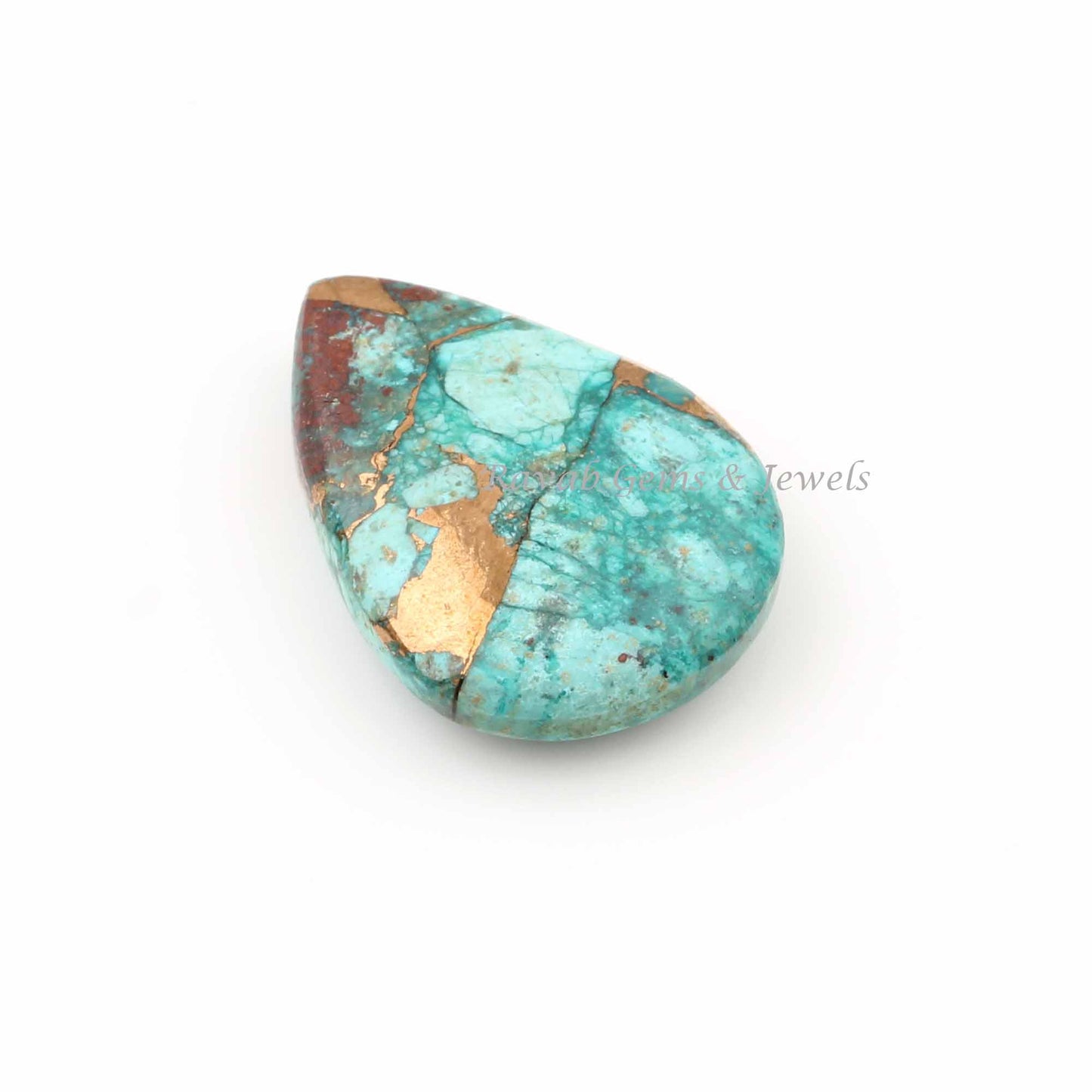 Chrysocolla Copper 5x7mm to 16x22mm Pear Smooth Briolette Loose Gemstone, Calibrated Semi Precious Stone, For Jewelry Pendant Making 1 Pc