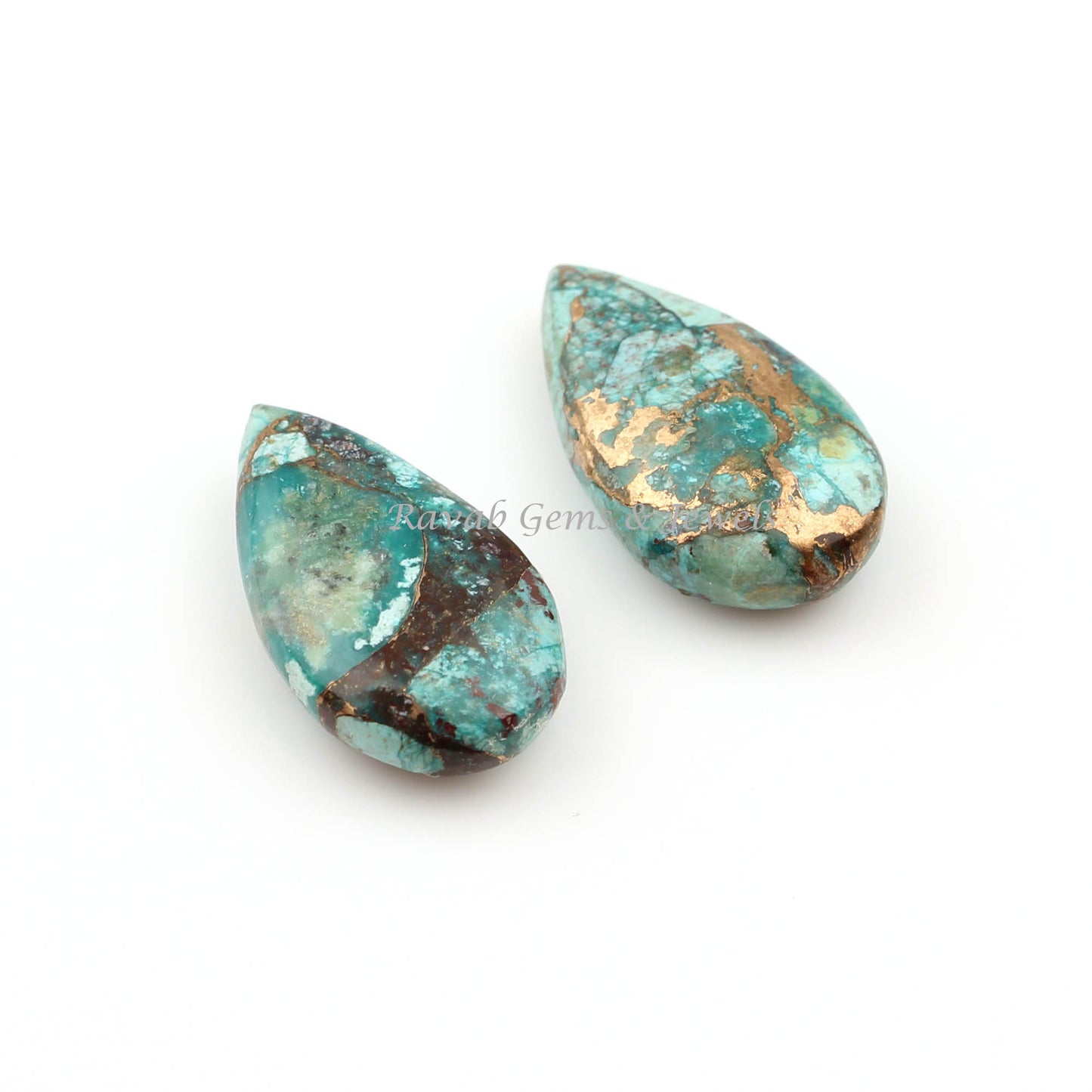 Chrysocolla Copper Long Pear Smooth Briolette Gemstone, Calibrated Loose Beads Stone For Matching Jewelry Earring Pendant 11x20mm 2 Pcs Set