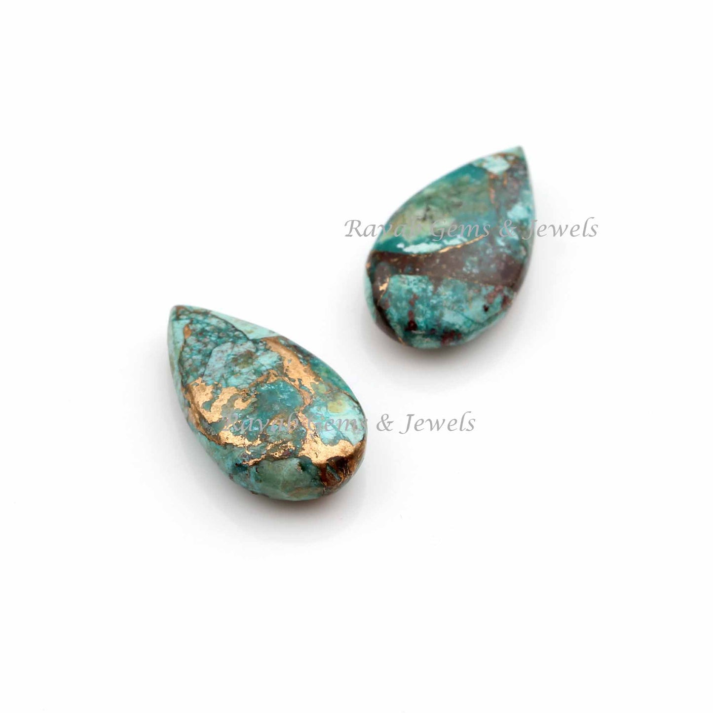 Chrysocolla Copper Long Pear Smooth Briolette Gemstone, Calibrated Loose Beads Stone For Matching Jewelry Earring Pendant 11x20mm 2 Pcs Set