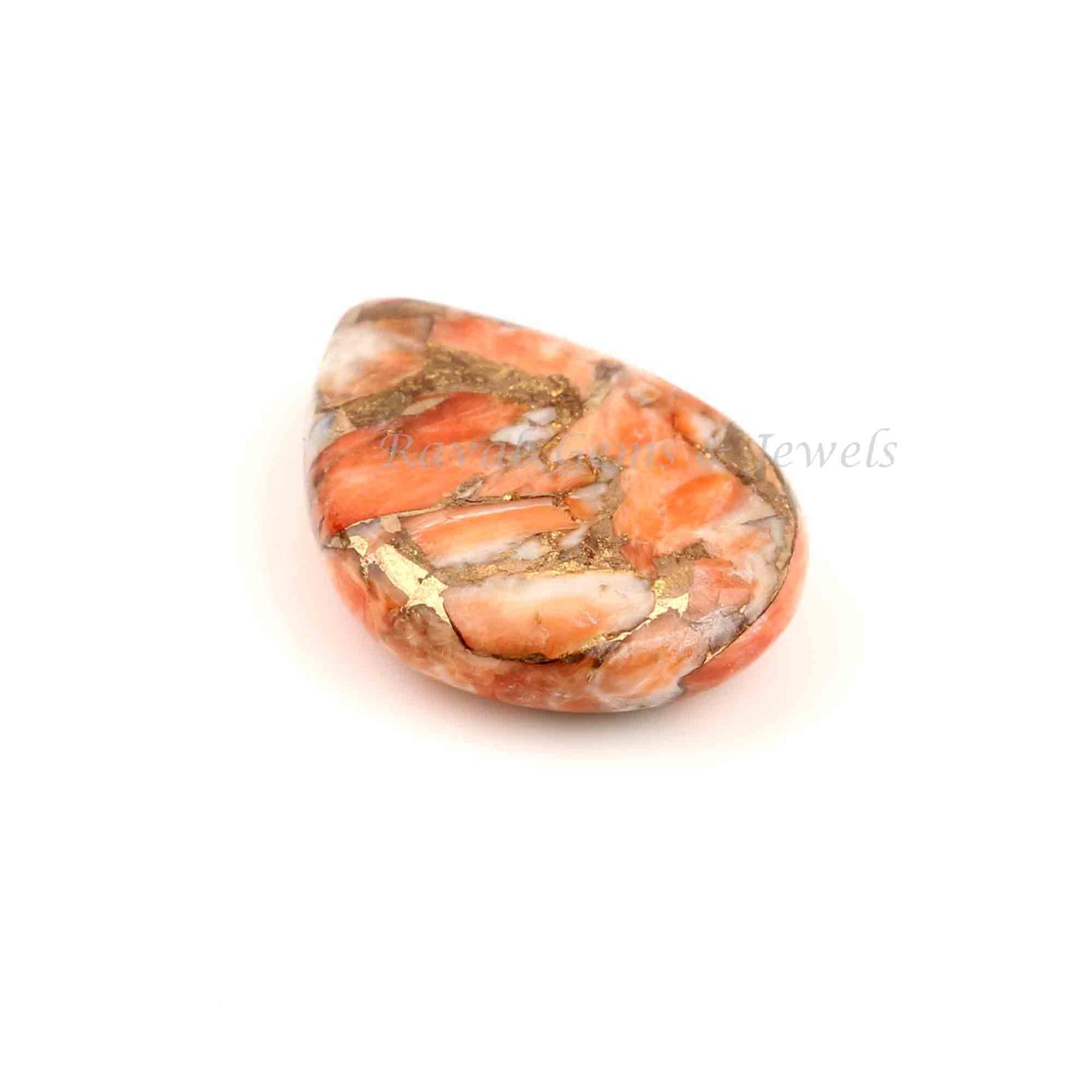 Sponge Coral Copper Pear 5x7mm to 16x22mm Smooth Briolettes, Calibrated Loose Beads, Semi Precious Gemstone For Pendant Jewelry Making 1 Pc