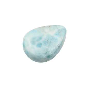 High Quality 16x22mm Teardrop Blue Polished Dominican Larimar Briolette Loose Gemstone Jewelry Making Natural Palm Worry Stone