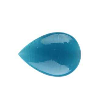 Best Selling 16x22mm Blue Cats Eye Synthetic Quartz Smooth Pear Briolette Calibrated Loose Gemstone for Jewelry Making Wholesale