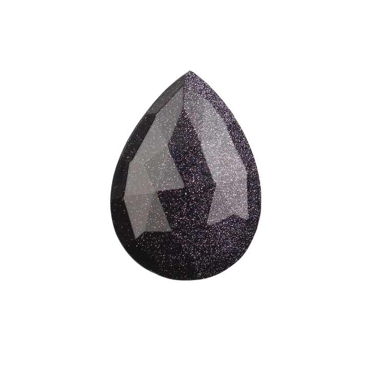 High Quality 16x22mm Natural Turquoise Galaxy Blue Goldstone Loose Pear Shape Briolette Smooth Faceted for Jewelry Making