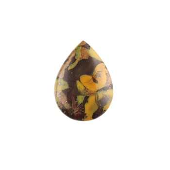 Best Quality 16x22mm Rainforest Fruit Jasper Loose Gemstone High-Polished Smooth Puffy Pear Shape for Jewelry Making