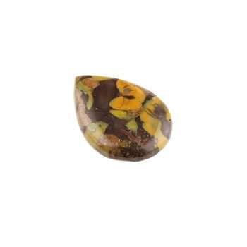 Best Quality 16x22mm Rainforest Fruit Jasper Loose Gemstone High-Polished Smooth Puffy Pear Shape for Jewelry Making