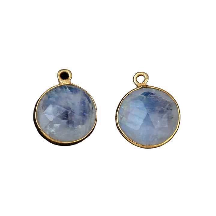 Best Quality Rainbow Moonstone Pendant Wholesale Gemstone Jewelry Natural Stone Sterling Silver Gold Plated Charm Pendants