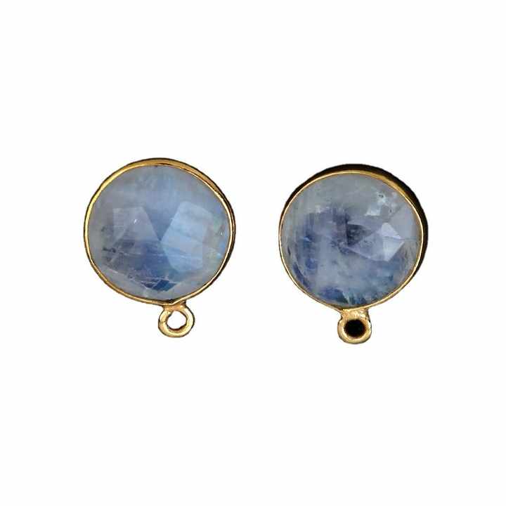 Best Quality Rainbow Moonstone Pendant Wholesale Gemstone Jewelry Natural Stone Sterling Silver Gold Plated Charm Pendants