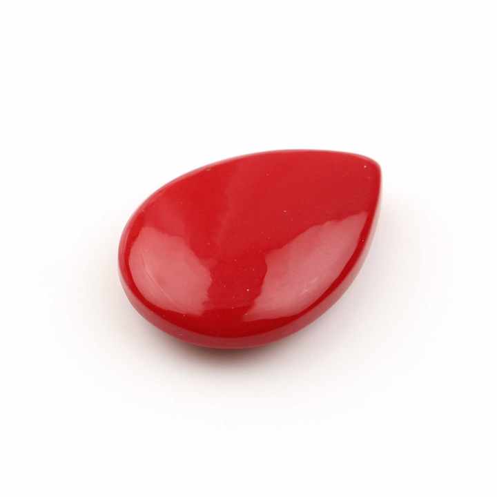 High Quality 16x22mm Smooth Pear Shape Briolette Radiant Red Coral Quartz Jewelry Making Loose Gemstone at Factory Price