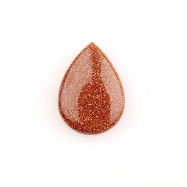 High Quality 16x22mm Red Goldstone Loose Puffy Pear Shape Briolette Calibrated Smooth Quartz Cabochon for Jewelry Making