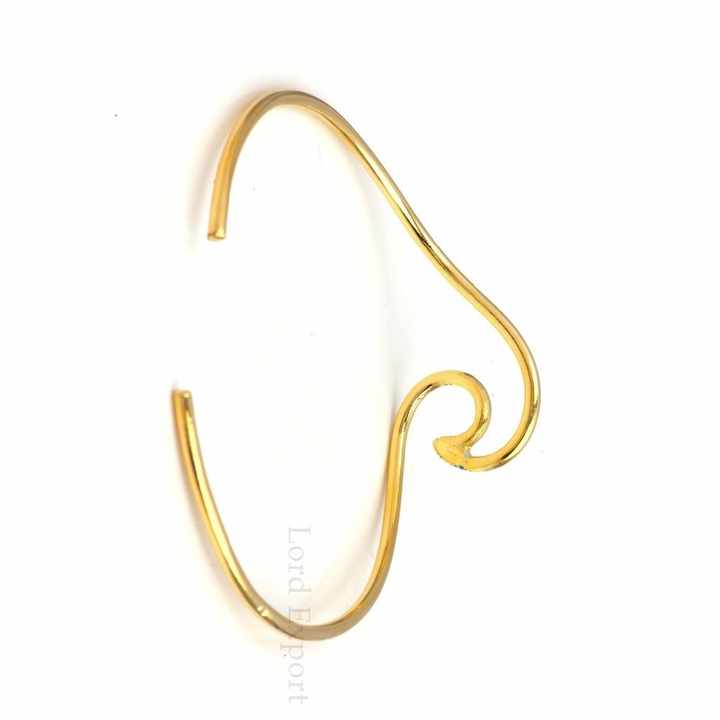 Solid Sterling Silver Gold Plated Ocean Wave Cuff Bangle No reviews yet
