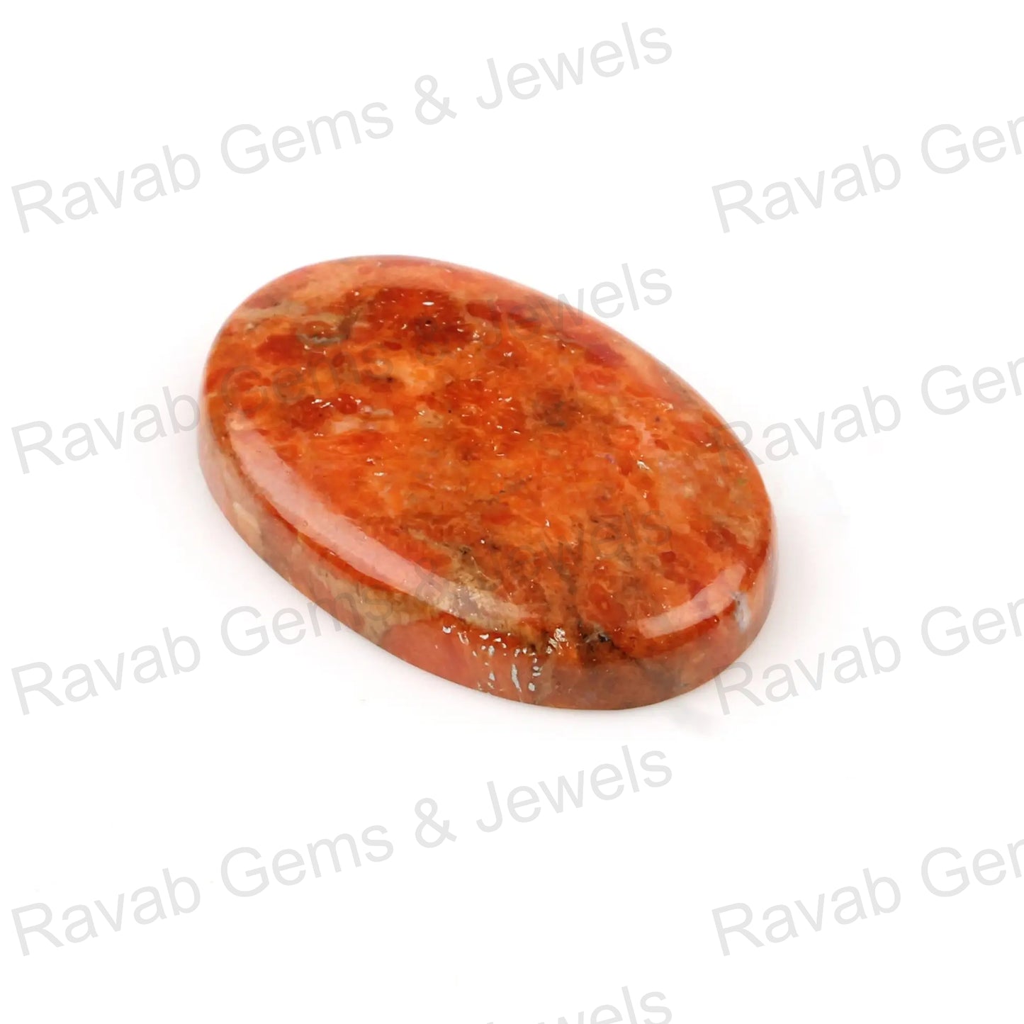 Apple Coral Copper Oval 5x7m to 20x30mm Cabochon Loose Gemstone, Calibrated Smooth, Semi Precious Stone, For Making Pendant Jewelry - 1 Pc