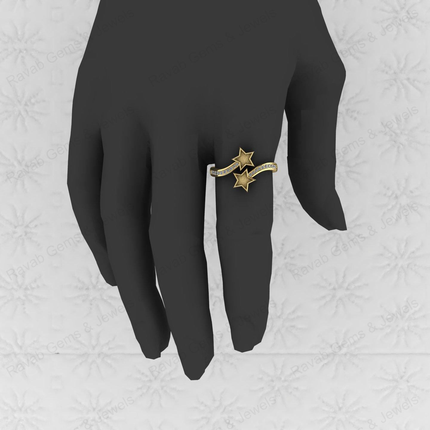925 Sterling Silver Best Quality Star Design Ring Genuine Semi Mount Blank Setting With Gemstone Jewelry Findings & Components