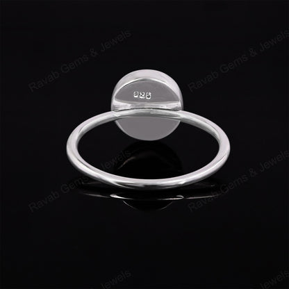 925 Sterling Silver Round Blank Setting 10mm Semi-Mount Blank Setting Ring Good For Resin & Ashes Work Women Keepsake Jewelry