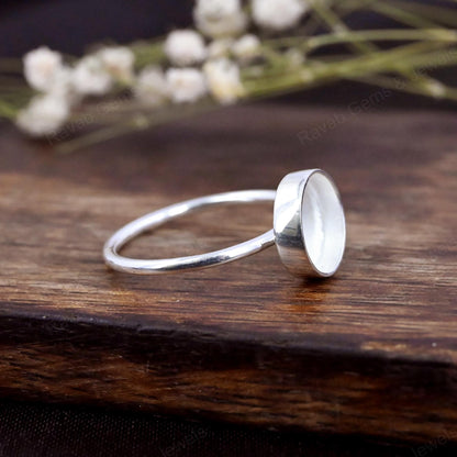925 Sterling Silver Round Blank Setting 10mm Semi-Mount Blank Setting Ring Good For Resin & Ashes Work Women Keepsake Jewelry