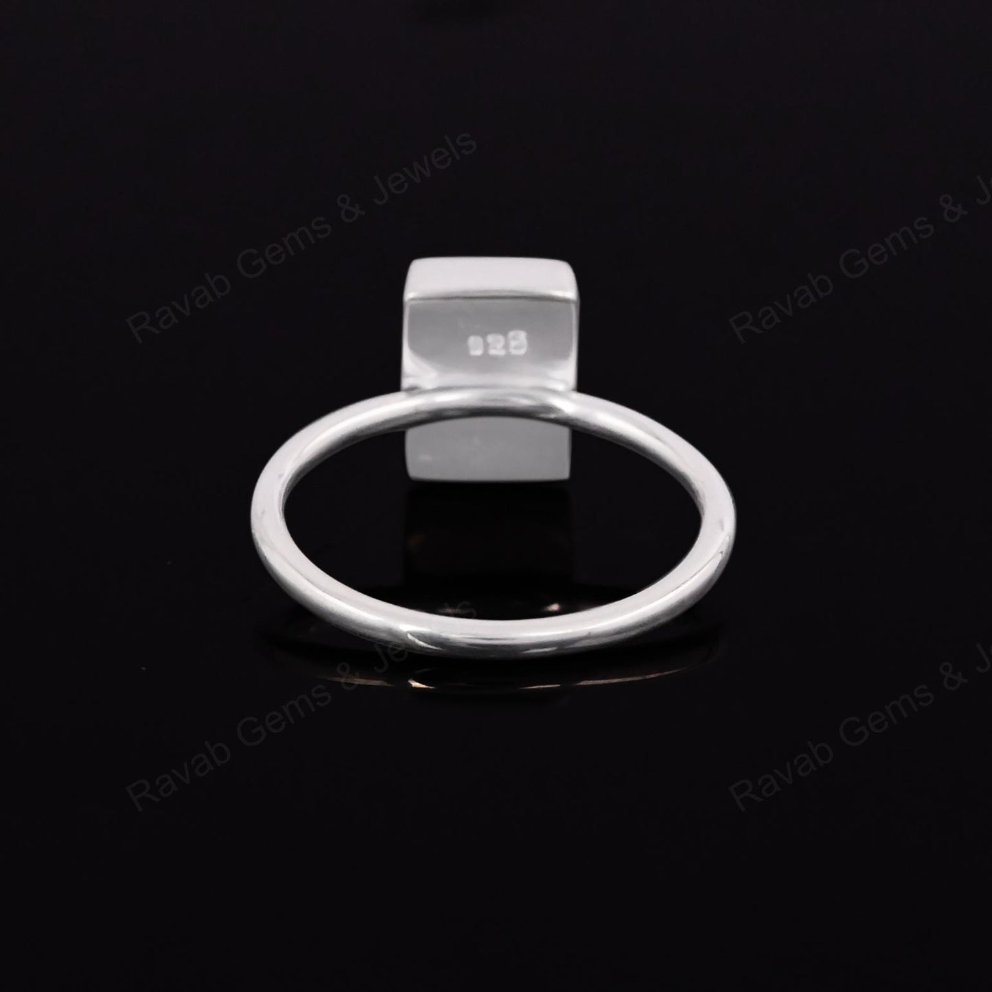 925 Sterling Silver Rectangle Blank Setting 8x10mm Semi-Mount Blank Setting Ring Good For Resin & Ashes Work Keepsake Fine Jewelry (Copy)