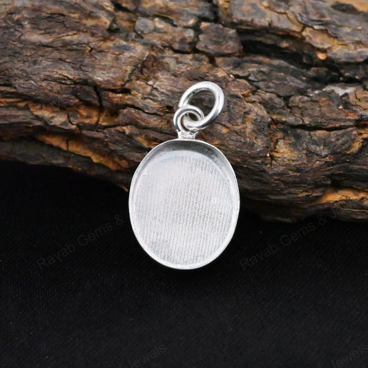 Superb 925 Sterling Silver 10x14mm Oval Bezel Setting Semi Mount Blank Setting Good Ashes Resin Work Jewelry Findings Components